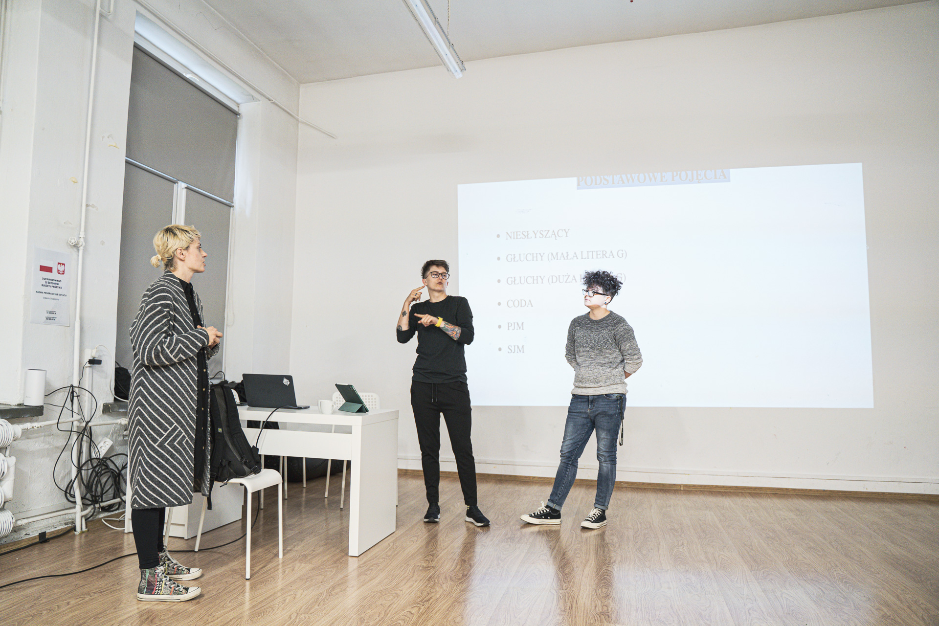 Training course in accessibility for d/Deaf people. Conducted by Aleksandra Palacz and Wioletta Stepniak, October 2021