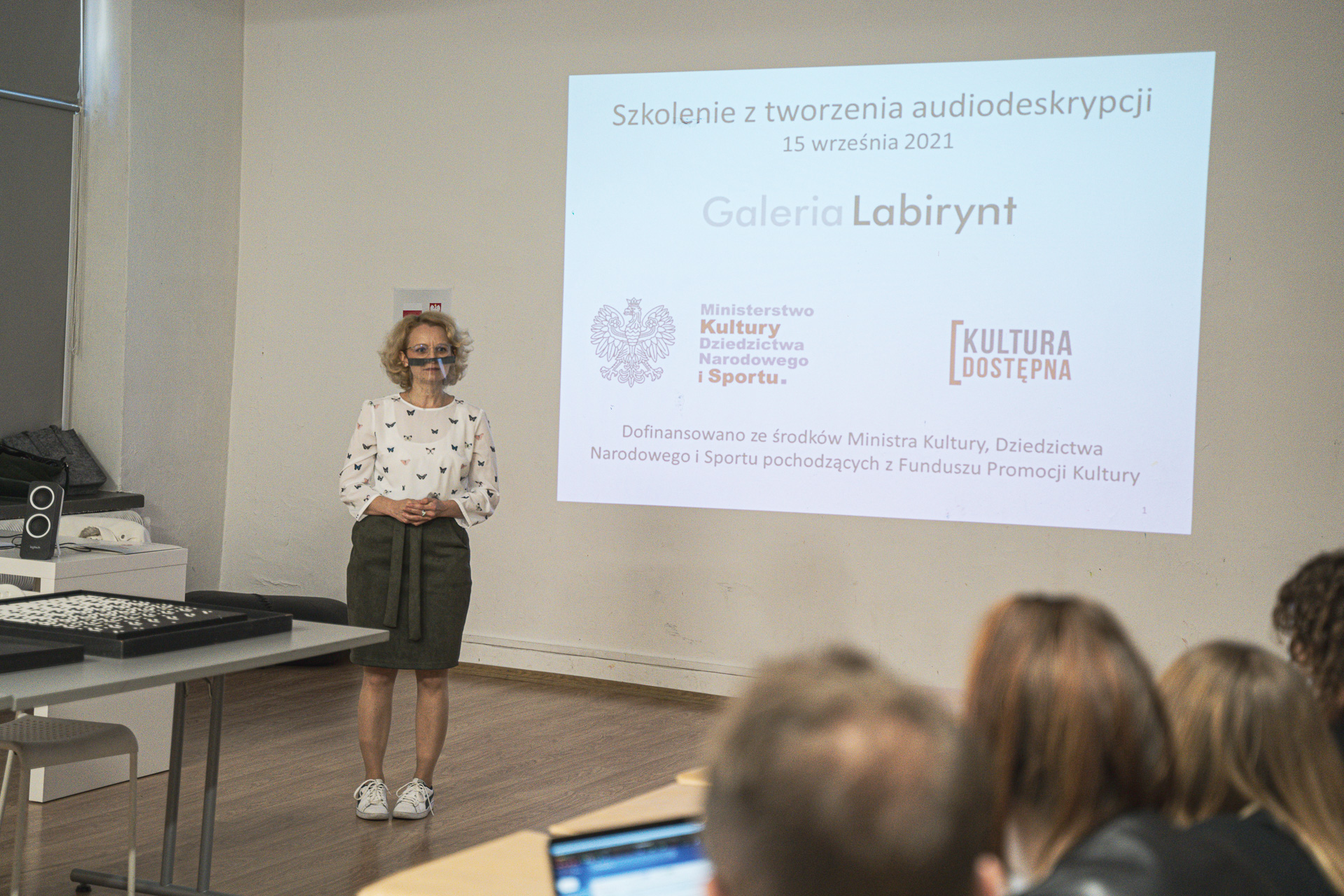 Szkolenie z pisania audiodeskrypcji, prowadzenie: dr Anna Sadowska, wrzesień 2021.