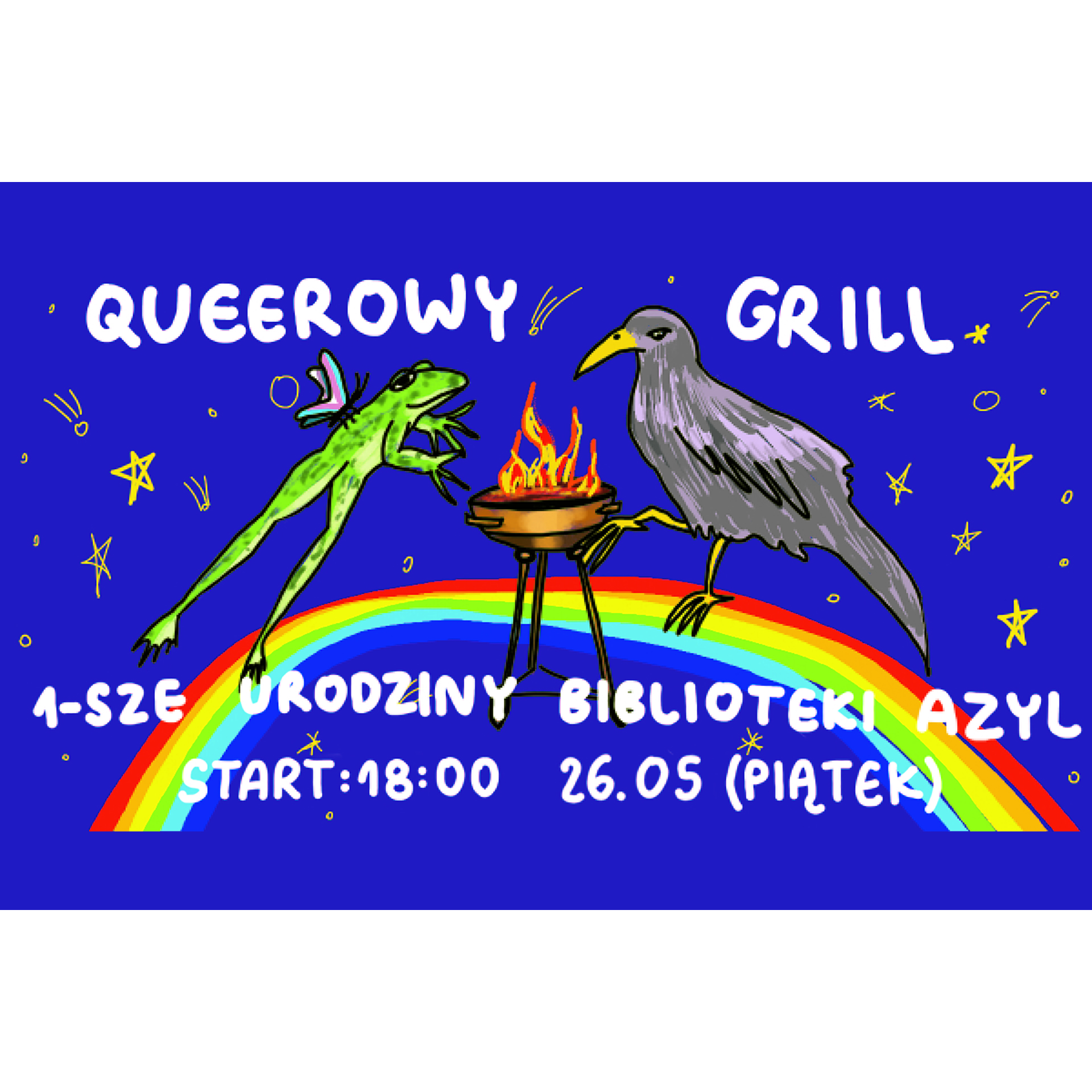 Biblioteka Azyl’s first birthday – a Queer Barbecue