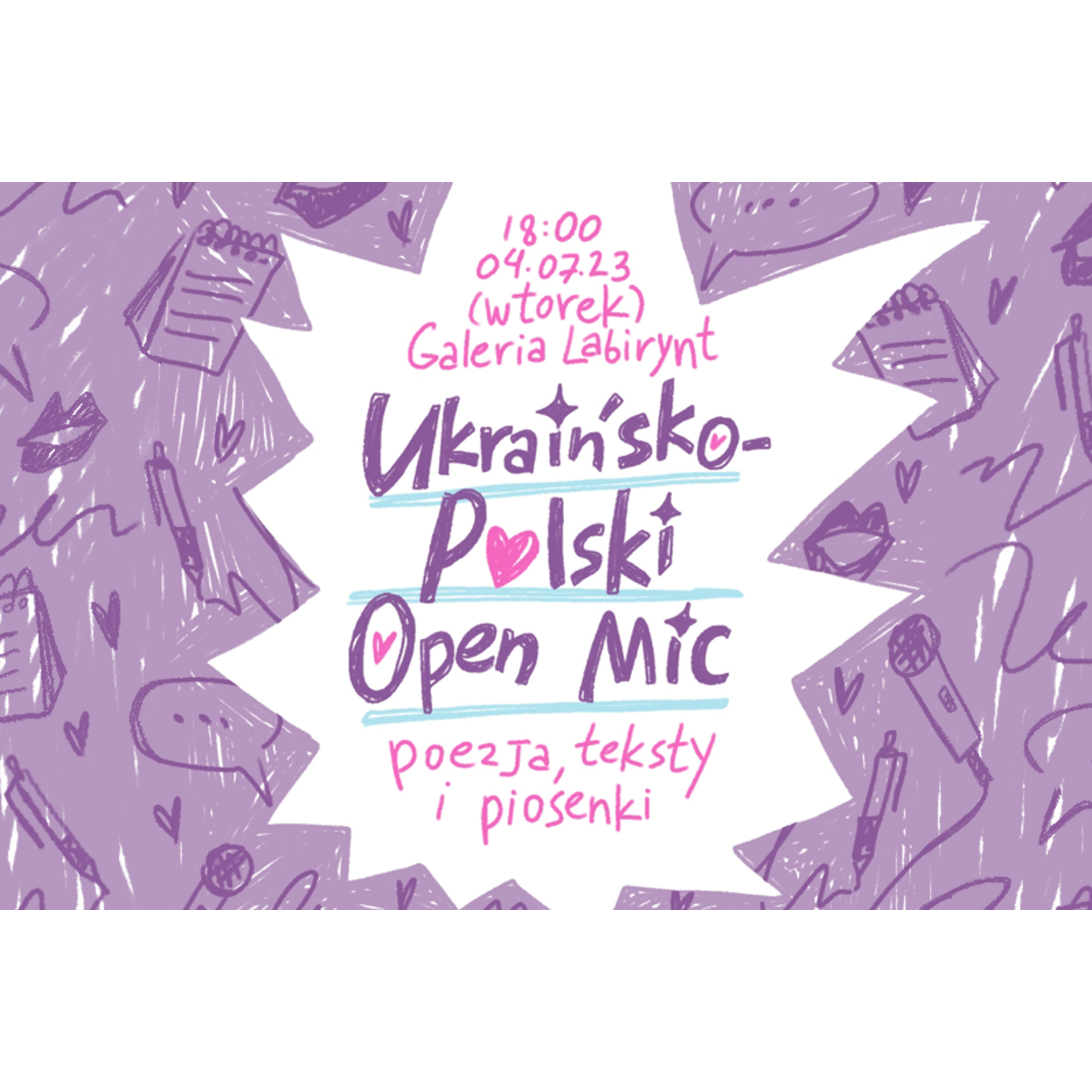 Ukraińsko-polski Open Mic: poezja, teksty i piosenki